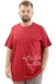 Big+Mens T-Shirt BELIEF U24085 Burgundy