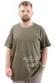 Big+Mens T-Shirt BELIEF U24085 Khaki