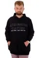 Mens Big Size Sweatshirt Kangaroo Pocket Hooded CULTURE U24164 Black
