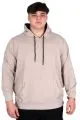Büyük Beden Erkek Basic Sweatshirt Kapüşonlu Kanguru Cep U24166 Gri