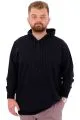 Big Size Mens Basic Sweatshirt Hooded Kangaroo Pocket U24166 Navy Blue