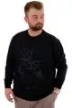 Big Size Mens Sweatshirt Crew Neck RANGE U24172 Black