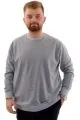 Büyük Beden Erkek Bisiklet Yaka Basic Sweatshirt U24174 Grimelanj