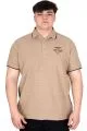 Big Size Mens Polo T-shirt Waffle Mr.Polo U24298 Beige