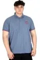 Big Size Mens Polo T-shirt Waffle Mr.Polo U24298 Indigo