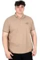Big Size Mens Polo T-shirt Waffle MD U24299 Beige