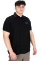 Big Size Mens Polo T-shirt Waffle MD U24299 Black