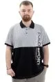 Big Size Mens Polo T-Shirt POLO SPORT U24323 Black-Grey