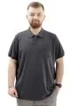 Big Size Mens Polo T-Shirt Kabartma U24326 Antrasit