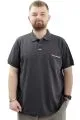 Big Size Mens Polo T-shirt with pocket YIRTMAÇLI U24329 Antrasit