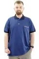 Big Size Mens Polo T-shirt with pocket YIRTMAÇLI U24329 Indigo