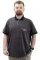 Big Size Mens T-shirt Polo LOS ANGELES U24331 Antrasit