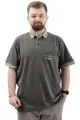Big Size Mens T-shirt Polo LOS ANGELES U24331 Khaki