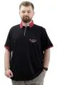 Big Size Mens T-shirt Polo LOS ANGELES U24331 Black