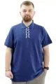 Mens Big Size Polo T-shirt MODE U24334 Indigo
