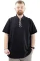 Mens Big Size Polo T-shirt MODE U24334 Black