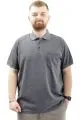 Big Size Mens T-Shirt Polo Classic U24336 Antrasit