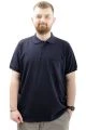 Büyük Beden Erkek T-Shirt Polo Yaka Klasik U24336 Lacivert