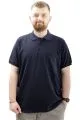 Big Size Mens T-Shirt Polo Classic U24336 Navy Blue