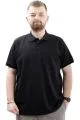 Big Size Mens T-Shirt Polo Classic U24336 Black