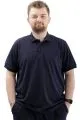 Big Size Mens T-shirt Polo JAKAR U24337 Navy Blue