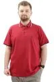 Big Size Mens T-shirt Polo LOGO M U24338 Burgundy