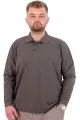 Big Size Mens Polo Sweatshirt U24340 Khaki