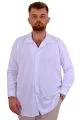Büyük Beden Erkek Gömlek Apas Yaka Uzun Kol JAKAR U24381 Beyaz