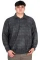 Büyük Beden Erkek Polo Yaka Sweatshirt Baskılı Selanik U24440 Antramelanj