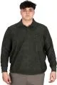 Big Size Mens Polo Sweatshirt Velvet substitute U24440 Khaki