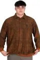 Big Size Mens Polo Sweatshirt Velvet substitute U24440 Hardal