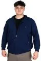 Mens Big Size Cardigan Zipper dog collar with pocket U24442 Indigo