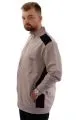 Big Size Mens Sweatshirt dog collar Zipper BROOKLYN U24522 Grey