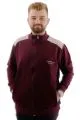 Big Size Mens Sweatshirt dog collar Zipper BROOKLYN U24522 Plum