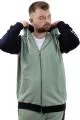 Big Size Mens Sweatshirt Zipper Hooded SPORT U24523 Cagla