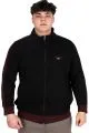 Mens Big Size Cardigan Zipper dog collar NEW YORK U24524 Black