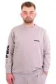 Big Size Men Sweatshirt Crew Neck Sweatshirt PEACE U24526 Grey