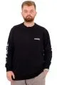 Big Size Men Sweatshirt Crew Neck Sweatshirt PEACE U24526 Black