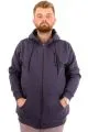 Big Size Mens Sweatshirt 3 İp Hooded Zipper U24540 Smoked