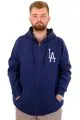 Big Size Mens Sweatshirt 3 İp Hooded Zipper U24540 Indigo