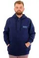 Mens Big Size Sweatshirt Sırt inside with chardonnay CITY U24541 Indigo
