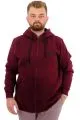 Mens Big Size Sweatshirt Sırt inside with chardonnay CITY U24541 Plum