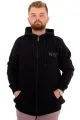 Erkek Büyük Beden Sweatshirt Sırt Baskılı Şardonlu CITY U24541 Siyah