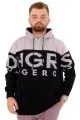 Big Size Mens Hooded Sweatshirt with pocket DANGEROUS U24542 Black