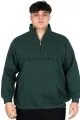 Big Size Mens Sweatshirt Zipper dog collar U24543 Naphtha