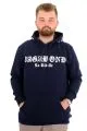 Erkek Büyük Beden Baskılı Sweatshirt Cepli VAGABOND U24546 Lacivert