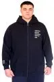 Büyük Beden Erkek Kapüşonlu Sweatshirt Fermuarlı 3 İp BRONX U24560 Lacivert