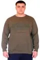 Big Size Mens Sweatshirt Crew Neck LOS ANGELES U24561 Khaki
