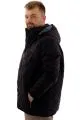 Mens Big Size Quilted Coat U24600 Black