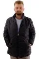 Big Tall Mens Quilted Coat U24601 Dark Black